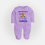 Mini Rocket Diwali Full Body Suit - LILAC - New Born (Chest 7.5")