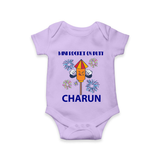 Mini Rocket Diwali Romper - LILAC - New Born (Chest 14")