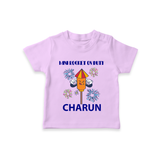 Mini Rocket Diwali Tshirt - LILAC - 0-5 Months Old (Chest 17")