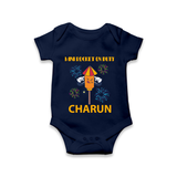 Mini Rocket Diwali Romper - NAVY BLUE - New Born (Chest 14")