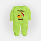 Sweet Laddu Rocket Full Body Suit - LIME GREEN - New Born (Chest 7.5")