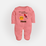 Sweet Laddu Rocket Full Body Suit - PEACH - New Born (Chest 7.5")