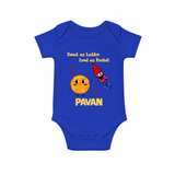 Sweet Laddu Rocket Romper - COBALT BLUE - New Born (Chest 14")