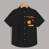 Sweet Laddu Rocket Shirt - BLACK - 0 - 6 Months Old (Chest 23")