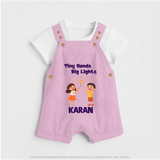 Tiny Hands Big Lights Dungaree - BABY PINK - 0 - 5 Months Old (Chest 18")