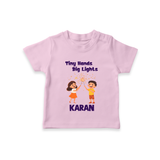 Tiny Hands Big Lights Tshirt - BABY PINK - 0-5 Months Old (Chest 17")
