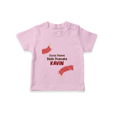 Chota Packet Bada Dhamaka Tshirt - BABY PINK - 0-5 Months Old (Chest 17")