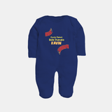 Chota Packet Bada Dhamaka Full Body Suit - NAVY BLUE - New Born (Chest 7.5")