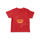Chota Packet Bada Dhamaka Tshirt - RED - 0-5 Months Old (Chest 17")