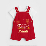 My First Diwali Sparkling Moments Dungaree - RED - 0 - 5 Months Old (Chest 18")