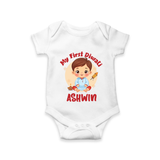 My First Diwali Joy Romper - WHITE - New Born (Chest 14")