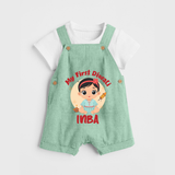 My First Diwali Star Dungaree - MINT GREEN - 0 - 5 Months Old (Chest 18")