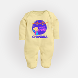 My First Diwali Lights & Laughter Full Body Suit - PASTEL YELLOW - New Born (Chest 7.5")