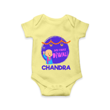 My First Diwali Lights & Laughter Romper - PASTEL YELLOW - New Born (Chest 14")