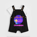 My First Diwali Lights & Laughter Dungaree - BLACK - 0 - 5 Months Old (Chest 18")