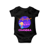 My First Diwali Lights & Laughter Romper - BLACK - New Born (Chest 14")
