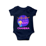 My First Diwali Lights & Laughter Romper - NAVY BLUE - New Born (Chest 14")