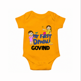 My First Diwali Fun Romper - CHROME YELLOW - New Born (Chest 14")