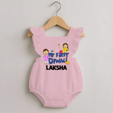 My First Diwali Fun Romper Frock - BABY PINK - 0 - 3 Months Old (Chest 19")