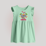 My First Diwali Delight Baby Frock - MINT GREEN - 0 - 3 Months Old (Chest 17")