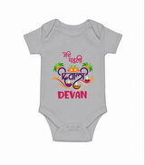 My First Diwali Delight Romper - GREY - New Born (Chest 14")