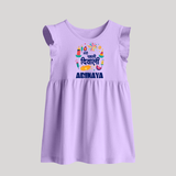 My First Diwali Colorful Celebration Baby Frock - LILAC - 0 - 3 Months Old (Chest 17")