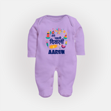 My First Diwali Colorful Celebration Full Body Suit - LILAC - New Born (Chest 7.5")