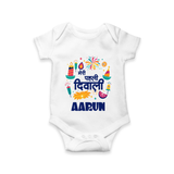 My First Diwali Colorful Celebration Romper - WHITE - New Born (Chest 14")