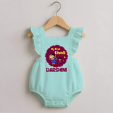 My First Diwali Sparkle Romper Frock - MINT GREEN - 0 - 3 Months Old (Chest 19")