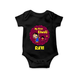 My First Diwali Sparkle Romper - BLACK - New Born (Chest 14")