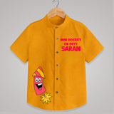 Mini Rocket On Duty Diwali Shirt - CHROME YELLOW - 0 - 6 Months Old (Chest 23")