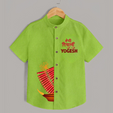 Diwali Diya Celebration Shirt - LIME GREEN - 0 - 6 Months Old (Chest 23")