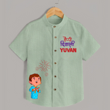 Happy Diwali Celebration Shirt - MINT GREEN - 0 - 6 Months Old (Chest 23")