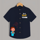Happy Diwali Celebration Shirt - NAVY BLUE - 0 - 6 Months Old (Chest 23")