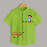 Bada Dhamaka Diwali Shirt - LIME GREEN - 0 - 6 Months Old (Chest 23")