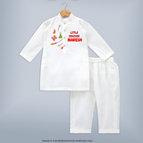 Little Cracker Diwali Kurta - WHITE - 3 - 6 Months Old (Chest 24", Kurta Length 14'', Waist 19", Pant Length 14")