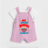 My First Diwali Dungaree - BABY PINK - 0 - 5 Months Old (Chest 18")