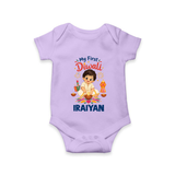 My First Diwali Pooja Celebration Romper - LILAC - New Born (Chest 14")