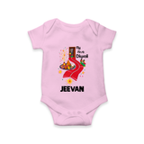 My First Diwali Doorway Celebration Romper - BABY PINK - New Born (Chest 14")