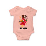 My First Diwali Doorway Celebration Romper - PEACH - New Born (Chest 14")