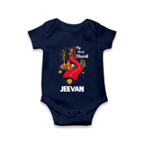 My First Diwali Doorway Celebration Romper - NAVY BLUE - New Born (Chest 14")