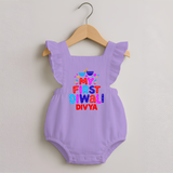 My First Diwali Colorful Lights Romper Frock - LILAC - 0 - 3 Months Old (Chest 19")