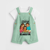 My First Diwali Family Celebration Dungaree - MINT GREEN - 0 - 5 Months Old (Chest 18")