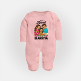 My First Diwali Family Celebration Full Body Suit - BABY PINK - New Born (Chest 7.5")