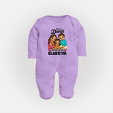 My First Diwali Family Celebration Full Body Suit - LILAC - New Born (Chest 7.5")