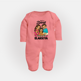 My First Diwali Family Celebration Full Body Suit - PEACH - New Born (Chest 7.5")