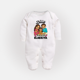 My First Diwali Family Celebration Full Body Suit - WHITE - New Born (Chest 7.5")