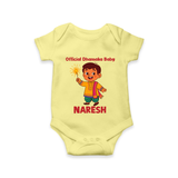 Official Dhamaka Baby Diwali Romper - PASTEL YELLOW - New Born (Chest 14")