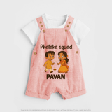 Phataka Squad Diwali Dungaree - PEACH - 0 - 5 Months Old (Chest 18")