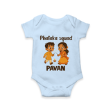 Phataka Squad Diwali Romper - BABY BLUE - New Born (Chest 14")